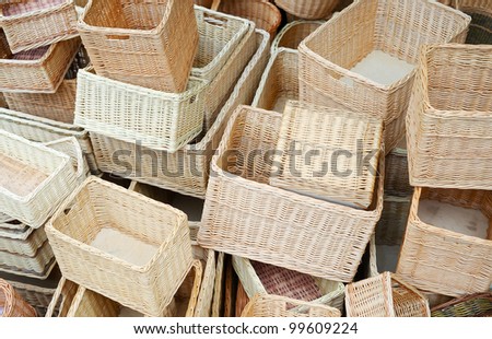 pile of handmade basket