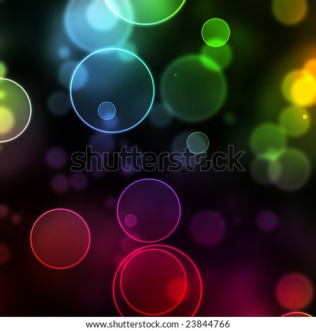 abstract glowing circles on a dark background