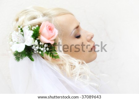  with wedding hairstyle side view