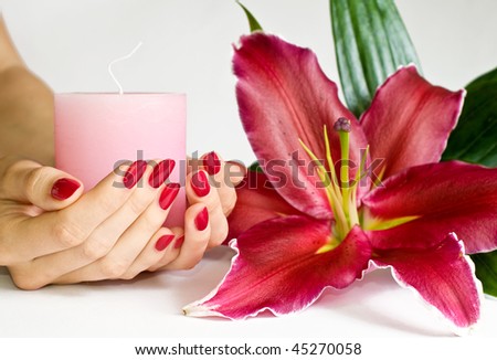 Vanilla Flower Manicure