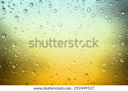 gold water drops on background