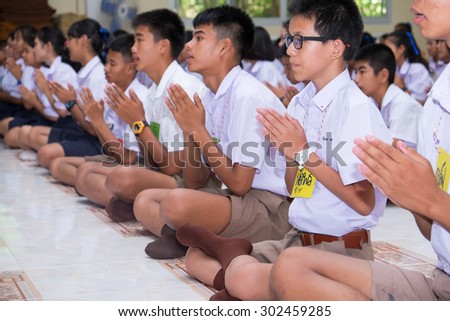 AYUTTHAYA THAILAND - JULY 3 : Student Bangpra-in \