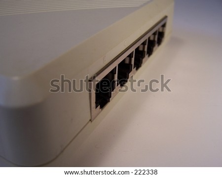View of router computer terminals