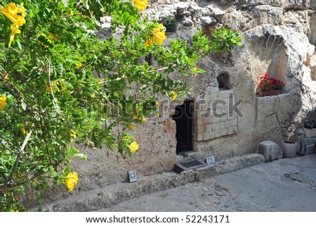 Garden Tomb in Jerusalem, one of two sites proposed as the place of Jesus\' burial