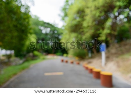 Blurred Fitness Facilities of Health Park natural background with bokeh