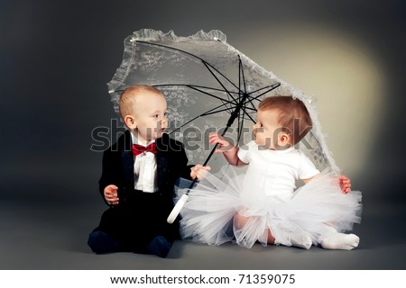 Little Funny Boy And Girl
