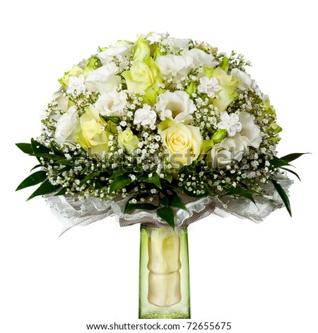 stock photo beautiful wedding bouquet isolated on white background