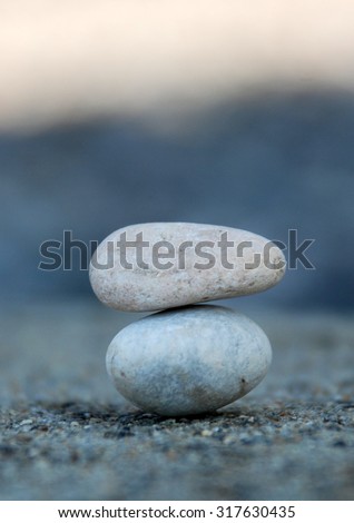two balanced stones. Zen like