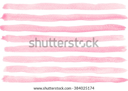 Pink watercolor striped background