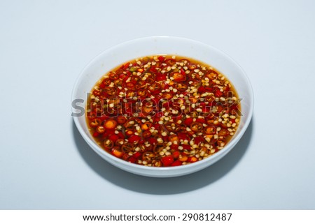 Chilli and soy sauce Dipping food Thailand