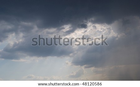 sky before a thunder-storm rainy weather landscape