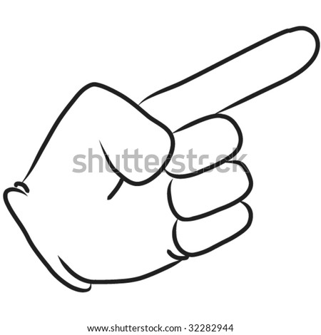 stock vector Cartoon hand Pointing finger