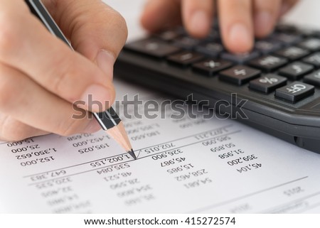 Accountants verify the accuracy of financial statements. Accounting Concept.