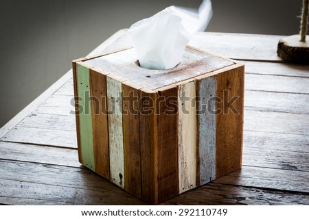 Wooden tissue boxes