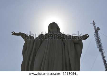 Statue Mary mother Jesus religion virgin lima peru south america