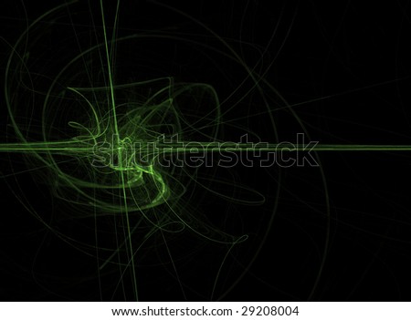 Green wave abstract background