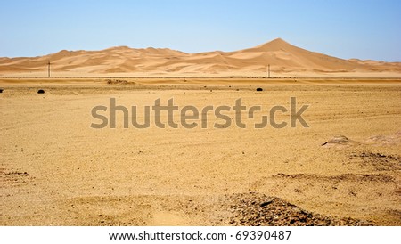Namib desert close to Walvis Bay international airport