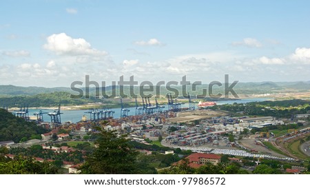 Panama canal view from Ancon hill