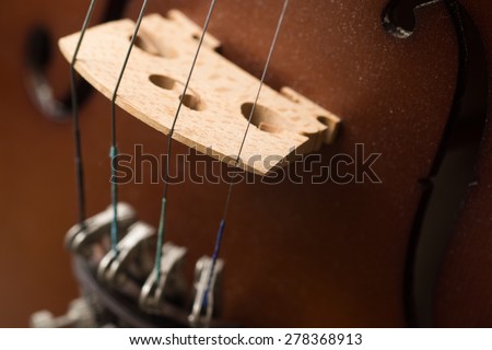Violin Bridge and fine tuners