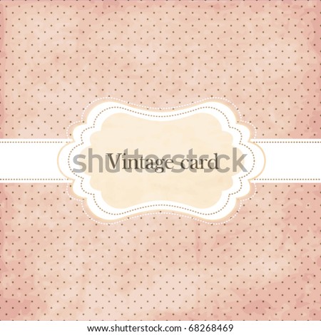 Polka dot design vintage frame Polka dot design vintage frame