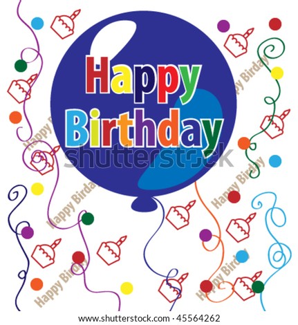 Holidays Poster For Happy Birthday. Design Template Car
