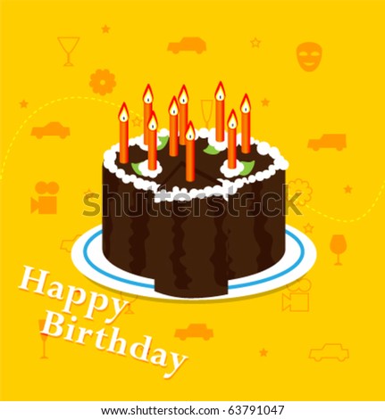 Holidays Poster For Happy Birthday. Design Template Car
