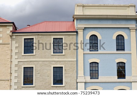 Old building facades, Hobart, Tasmania
