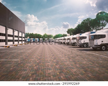 Truck parking. Freight