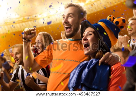 stadium soccer fans emotions portrait