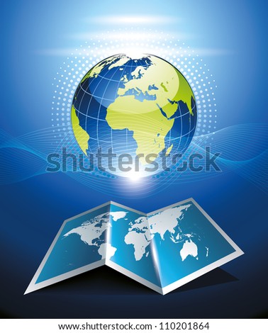 Abstract business background  with earth globe