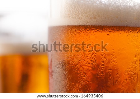 Beer in glass (second version - more natural colors)