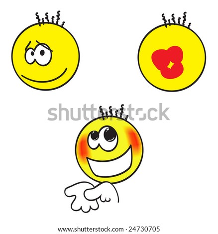 cartoon pictures of smiley faces. stock photo : smiley faces,