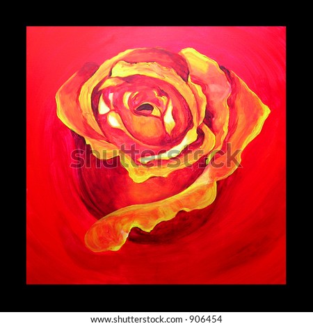Red Rose painting