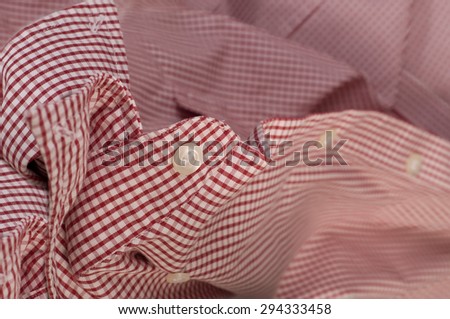 Crumpled, textile, shirt, texture, cotton, cell, red