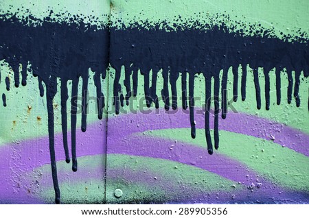 Painted concrete wall with paint dripping, abstract background