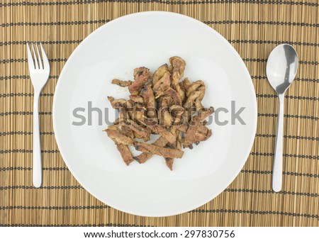 Grilled Marinated Beef with Mat  Background
