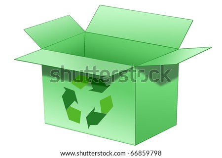 Green Cardboard Box