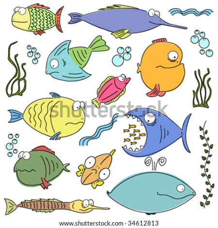 funny fish. and funny fish swimming.