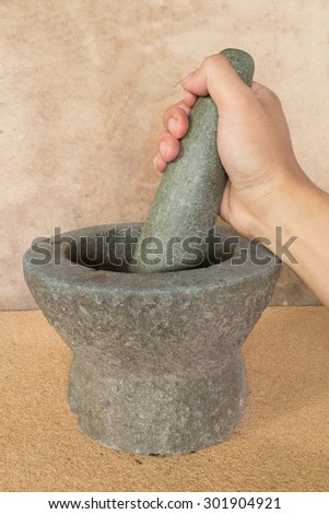 Stone Mortar, hand grip