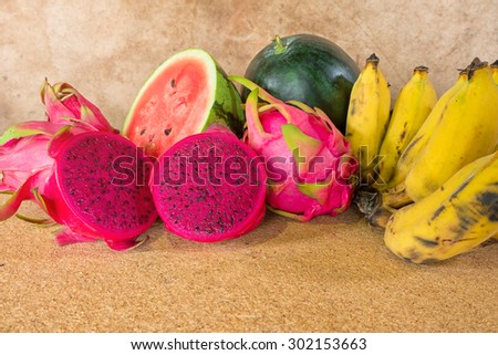mixed fruit ,Set of different fresh fruits