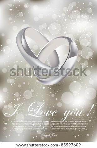 stock vector abstract background with wedding rings