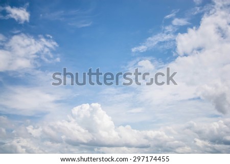 blue sky view and sky scape is soft light background and strong sunlight at noon