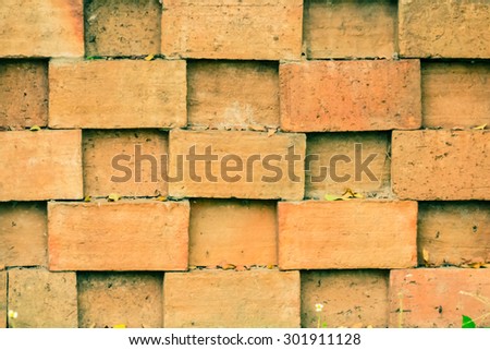 de focused wall and cement wall and brick wall and blurred background and vintage style