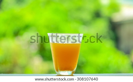 orange juice and be strong sunlight and natural light
