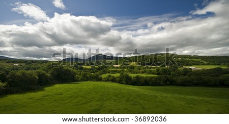 Beautiful green countryside of Ireland