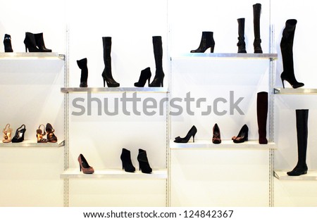 MILAN, ITALY - FEBRUARY 26: Brand new shoes during Milano women\'s PrÃªt-Ã -porter collections fashion week February 26, 2010 in Milan, Italy.