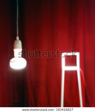 Interior design background with lights, intentional blurred post production