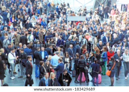 People crowd background, intentional blurred post production