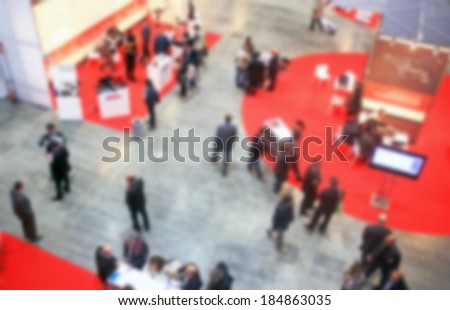 Trade show generic background, intentional blurred post production