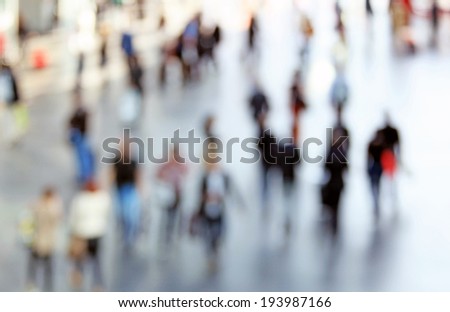 People abstract background, intentional blurred post production